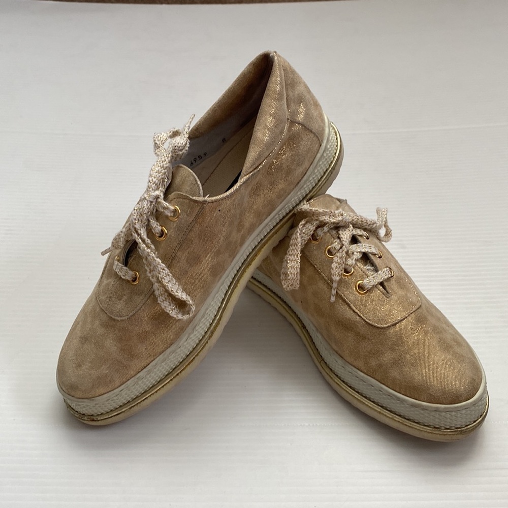 Stuart Weitzman Gold Leopard Sneakers